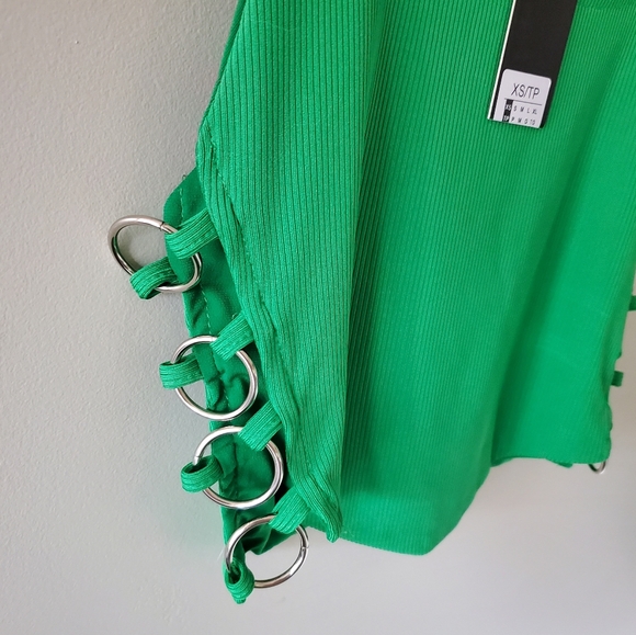 NWT Forever 21 XS Y2K Whimsigoth Punk Grunge Coachella Festival E-Girl Crop Top - Picture 5 of 9